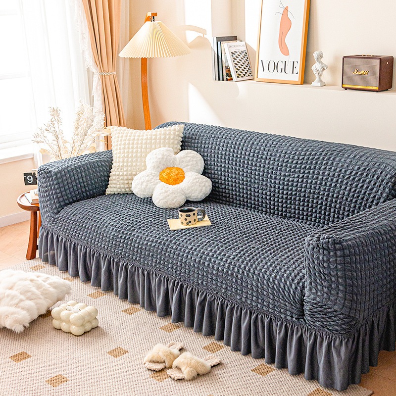 Ga Bọc Ghế Sofa Có Tay Vịn, Vỏ Bọc Sofa Văng Co Giãn 4 Chiều Vải Thun Dày Dặn Nhiều Kích Cỡ