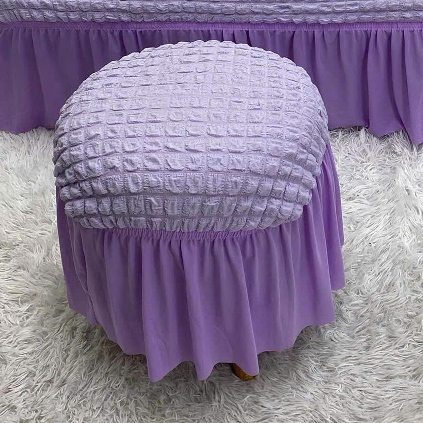 Bọc đôn vuông -tròn (30cm-42cm) - vải ô vuông có bèo