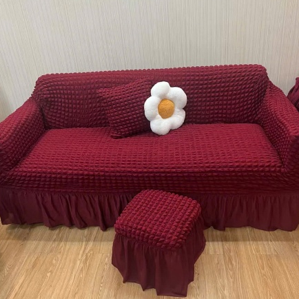 TRỌN BỘ vỏ bọc ghế sofa có tay, chất Ô VUÔNG NHẬT co giãn 4 chiều