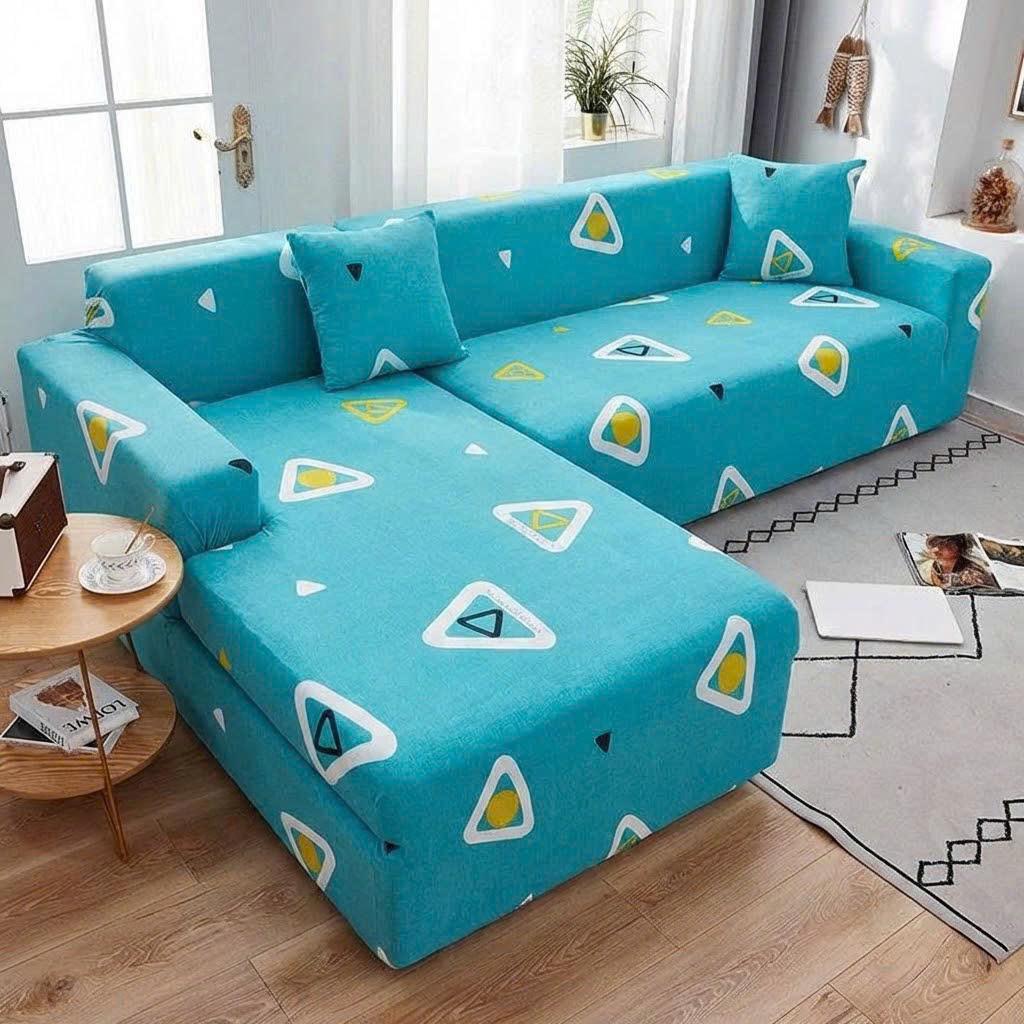 Vỏ Bọc Ghế Sofa Chữ L Vải Thun Lạnh Mềm Mịn - Ga Phủ Sofa Góc Co Giãn Đàn Hồi Cao Cấp