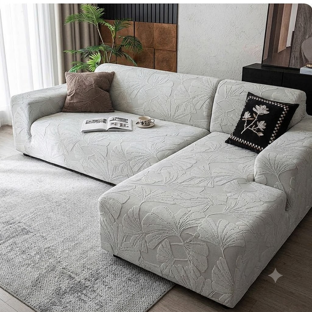 ga bọc ghế chữ L chất nỉ nhung cao cấp