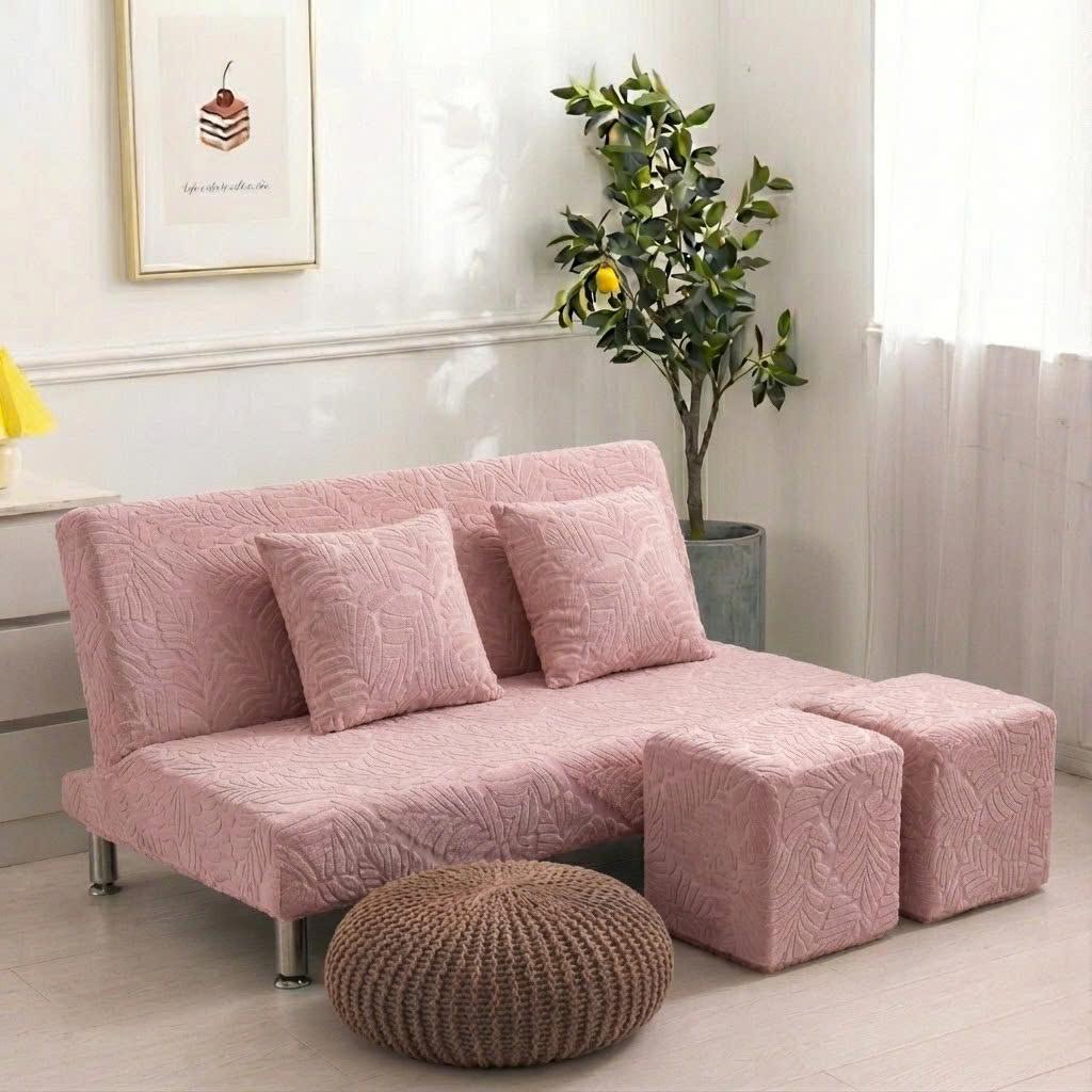 Trọn Bộ Vỏ Bọc Ghế Sofa Bed Không Tay Nỉ Nhung Mềm Mịn Cao Cấp