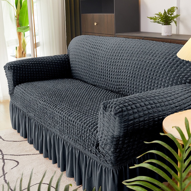 Ga Bọc Ghế Sofa Có Tay Vịn, Vỏ Bọc Sofa Văng Co Giãn 4 Chiều Vải Thun Dày Dặn Nhiều Kích Cỡ