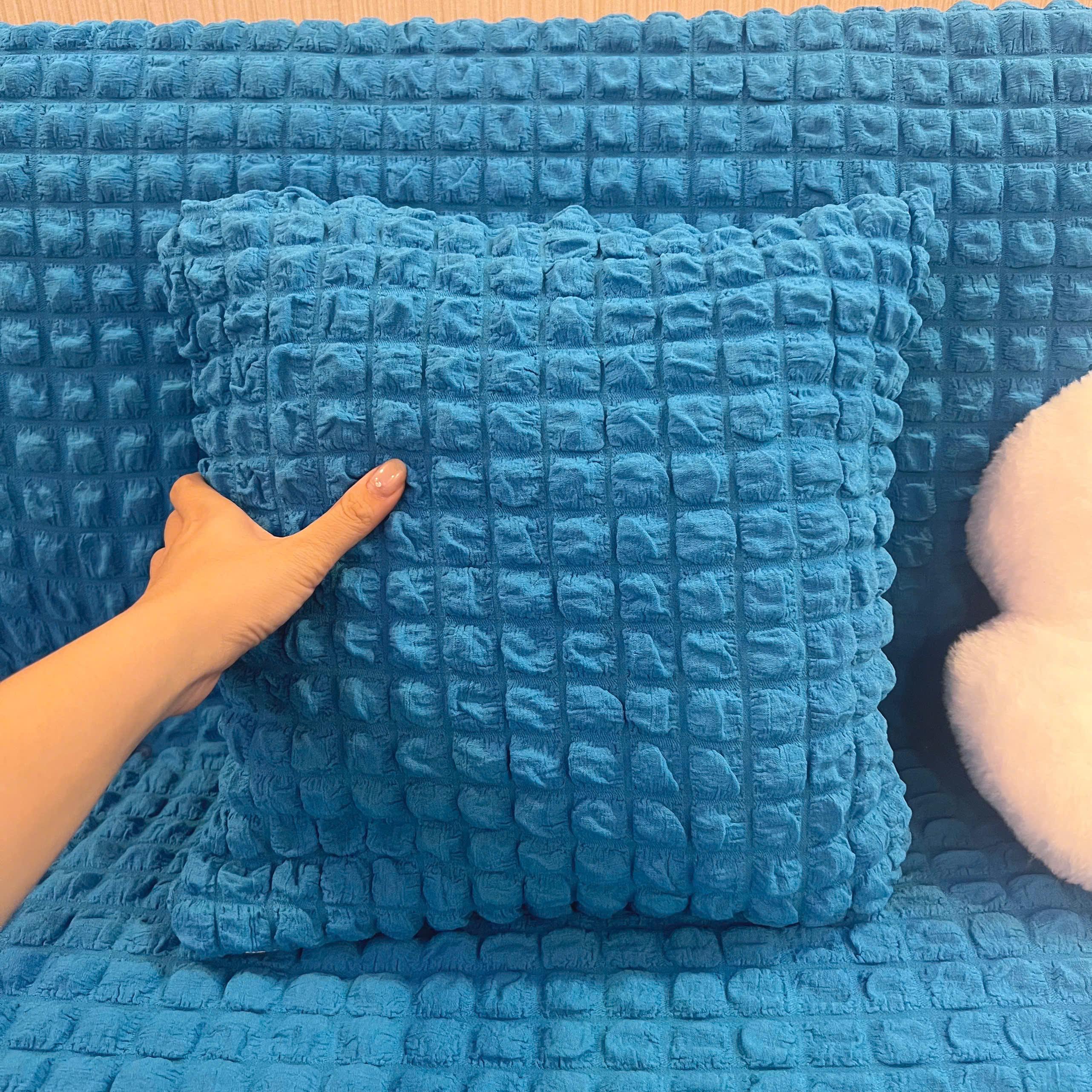 Vỏ gối vuông cạnh dài từ 30-45cm vải ô vuông