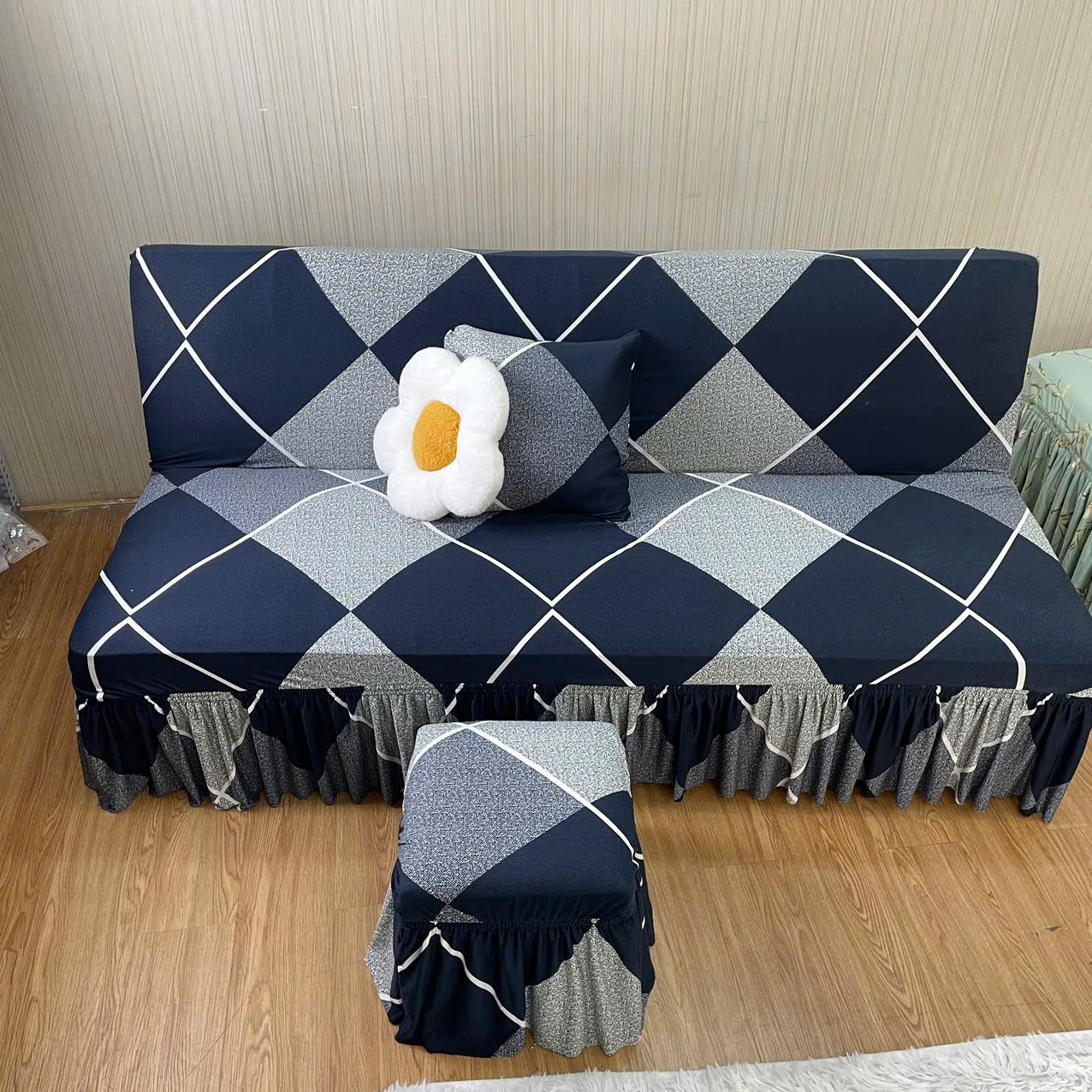 TRỌN BỘ ga sofa bed : VẢI HOA