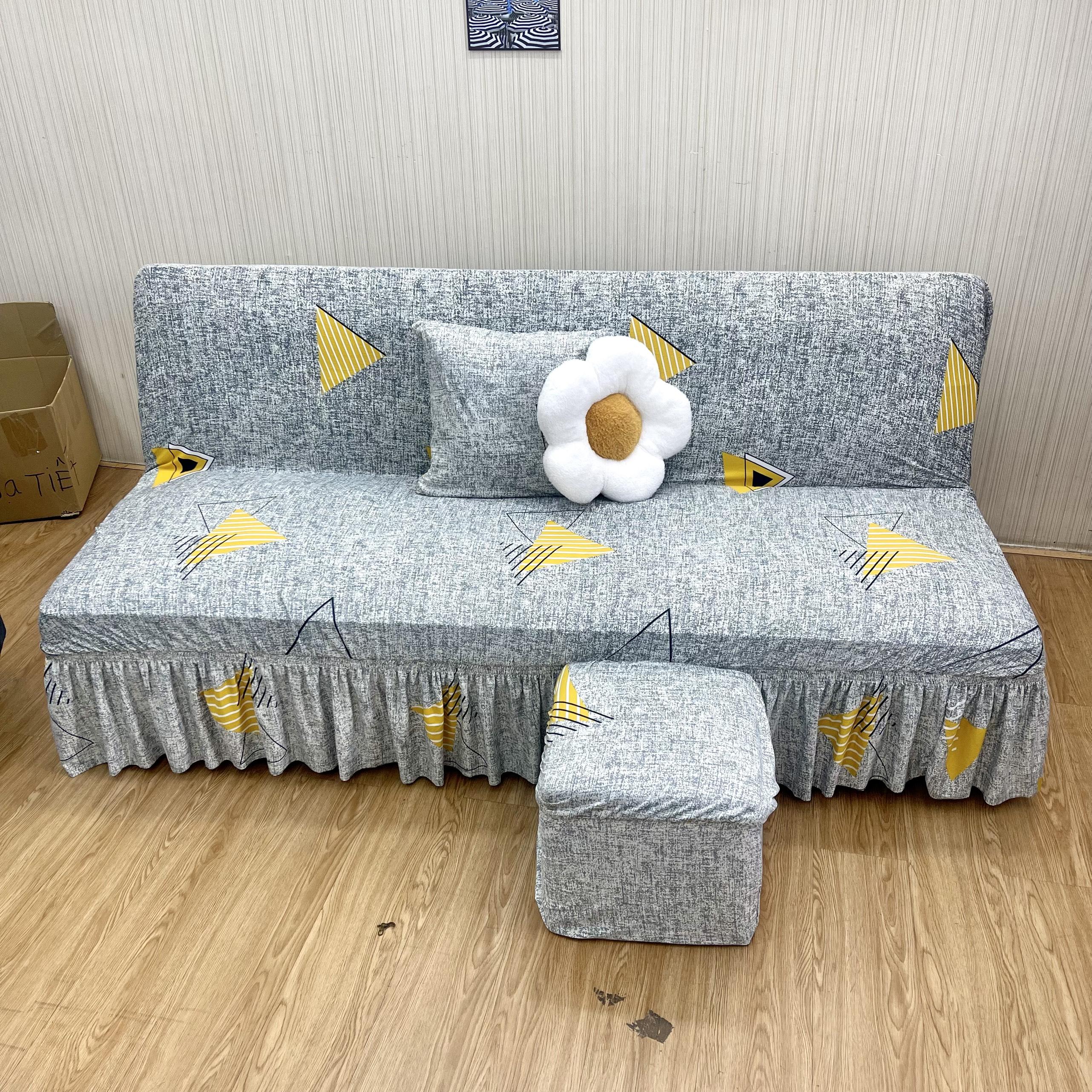 TRỌN BỘ ga sofa bed : VẢI HOA