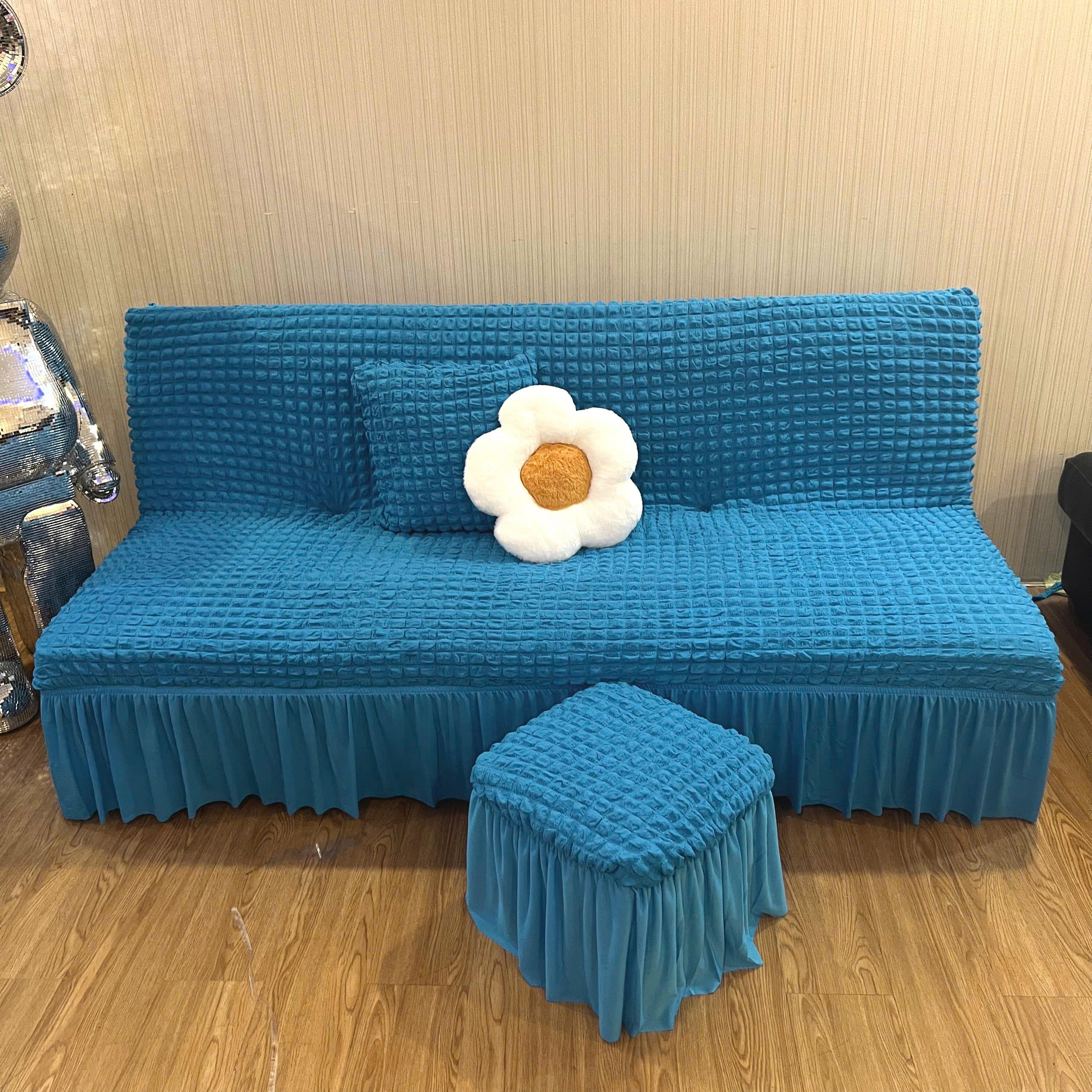 TRỌN BỘ ga sofa bed ô vuông nhật ( 1ghế  + 2đôn + 2gối)