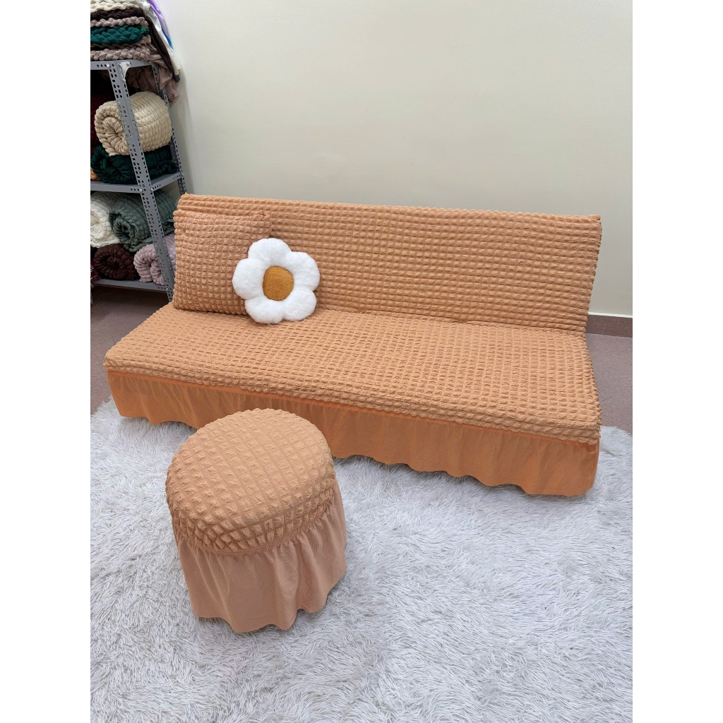 TRỌN BỘ Ga bọc sofa bed ( 1 ga + 2 gối + 2 vỏ đôn )