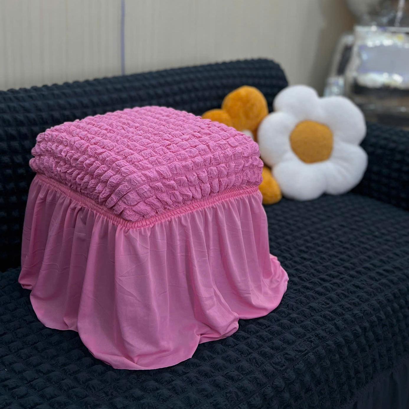 Bọc đôn vuông -tròn (30cm-42cm) - vải ô vuông có bèo