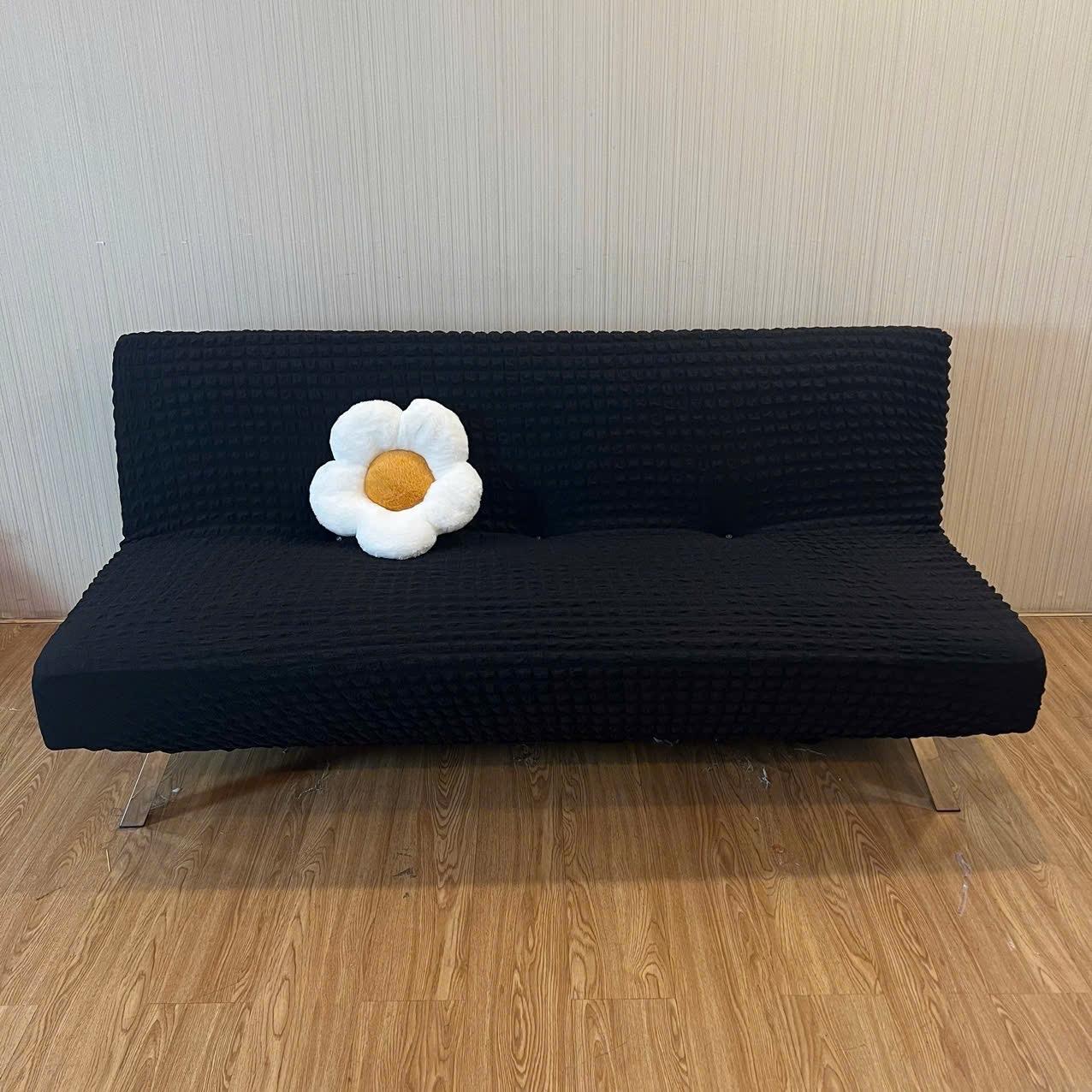 Ga bọc sofa bed tiện lợi, dễ dàng tháo giặt - chất ô vuông Nhật không bèo