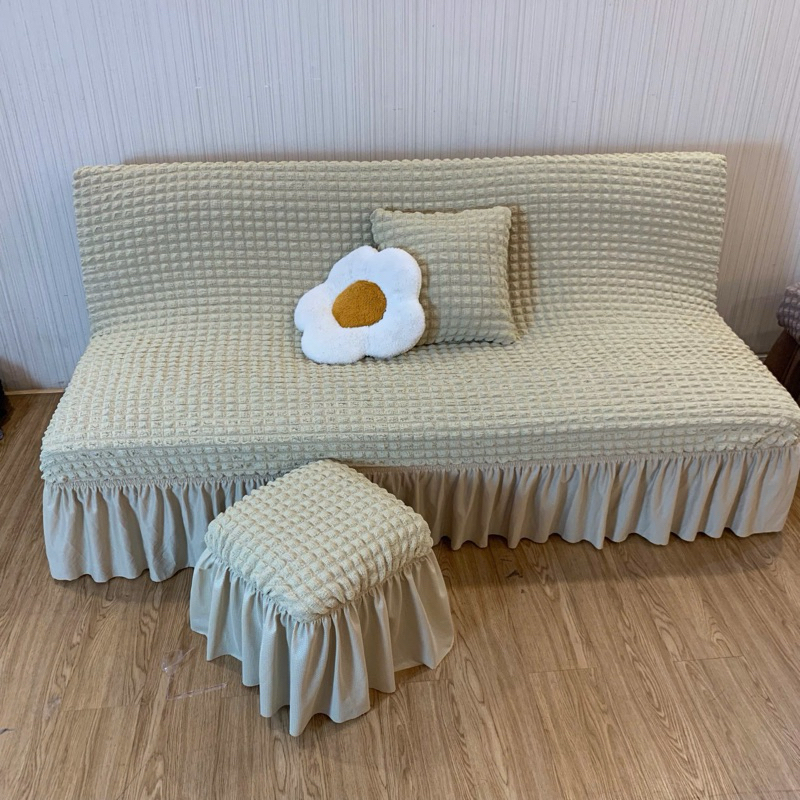 TRỌN BỘ Ga bọc sofa bed ( 1 ga + 2 gối + 2 vỏ đôn )