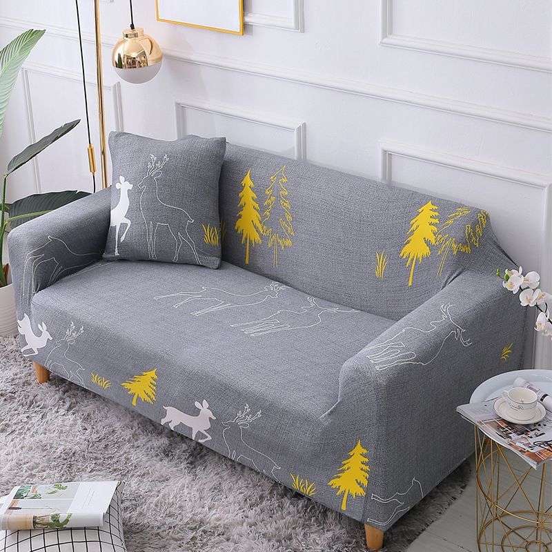 Vỏ Bọc Ghế Sofa Có Tay Vịn Cotton Co Giãn – Mềm Mịn, Dễ Giặt, Chống Bụi