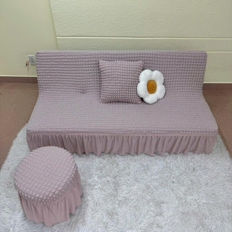 TRỌN BỘ ga sofa bed ô vuông nhật ( 1ghế  + 2đôn + 2gối)