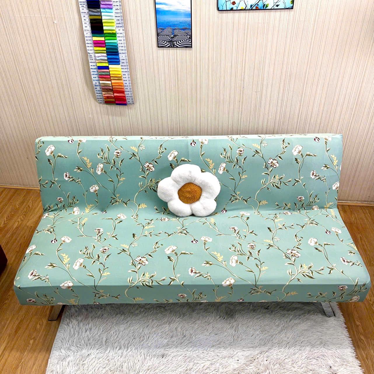 Ga bọc sofa giường - cotton pha mát lạnh, mềm mịn