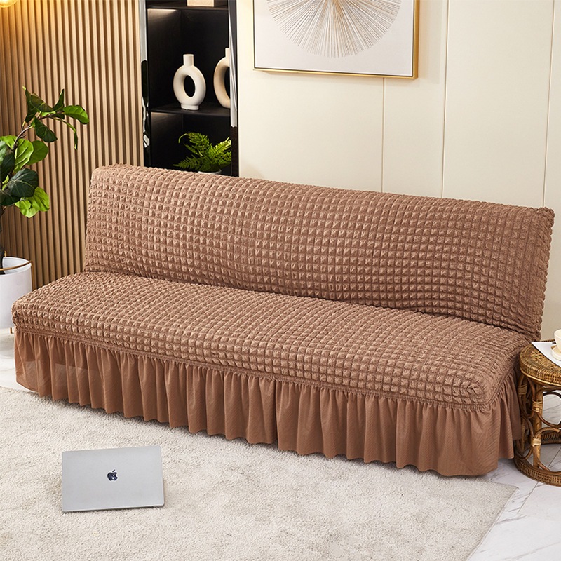 Ga bọc sofa bed không tay - chất ô vuông Nhật có bèo ( có tặng kèm ghim)