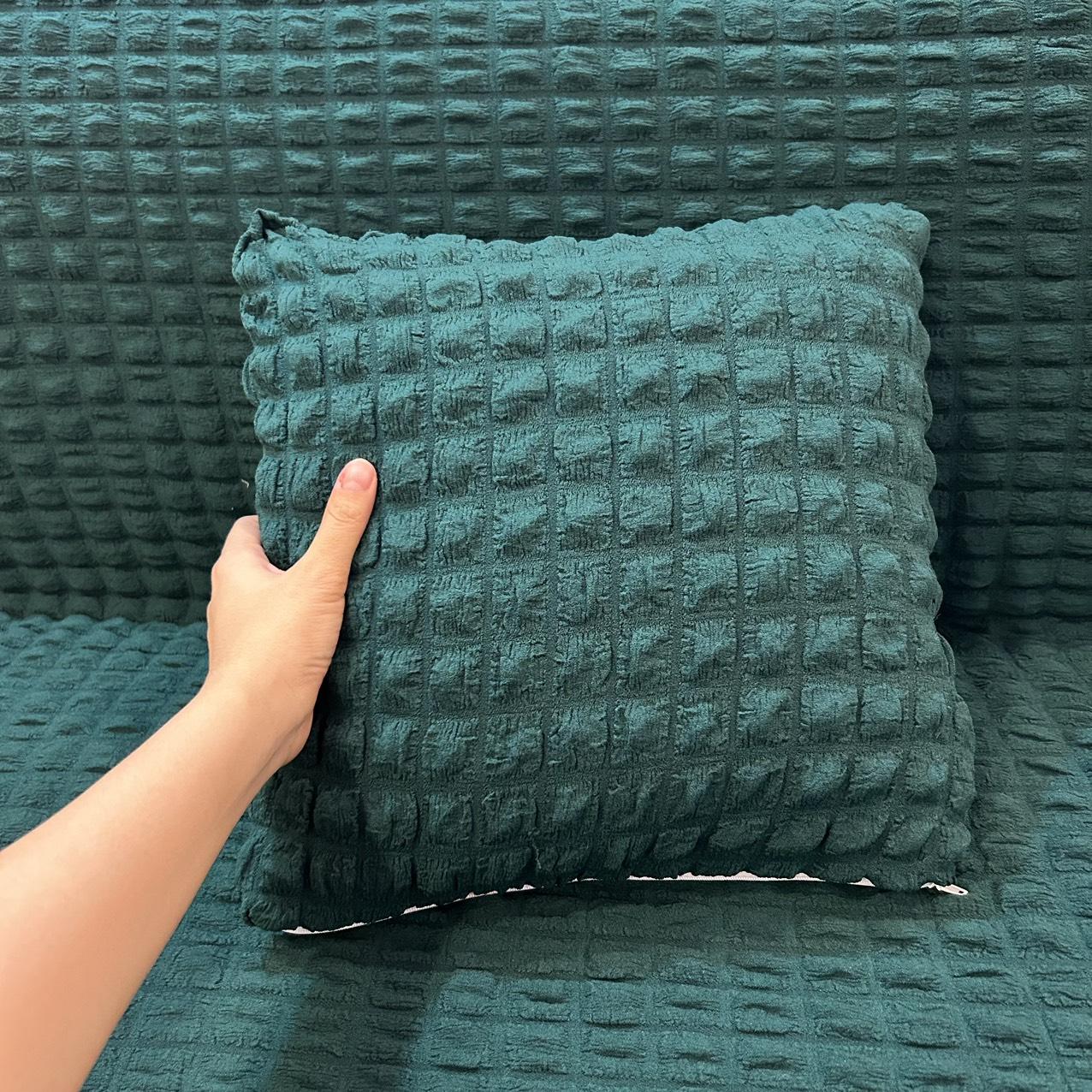 Vỏ gối vuông cạnh dài từ 30-45cm vải ô vuông