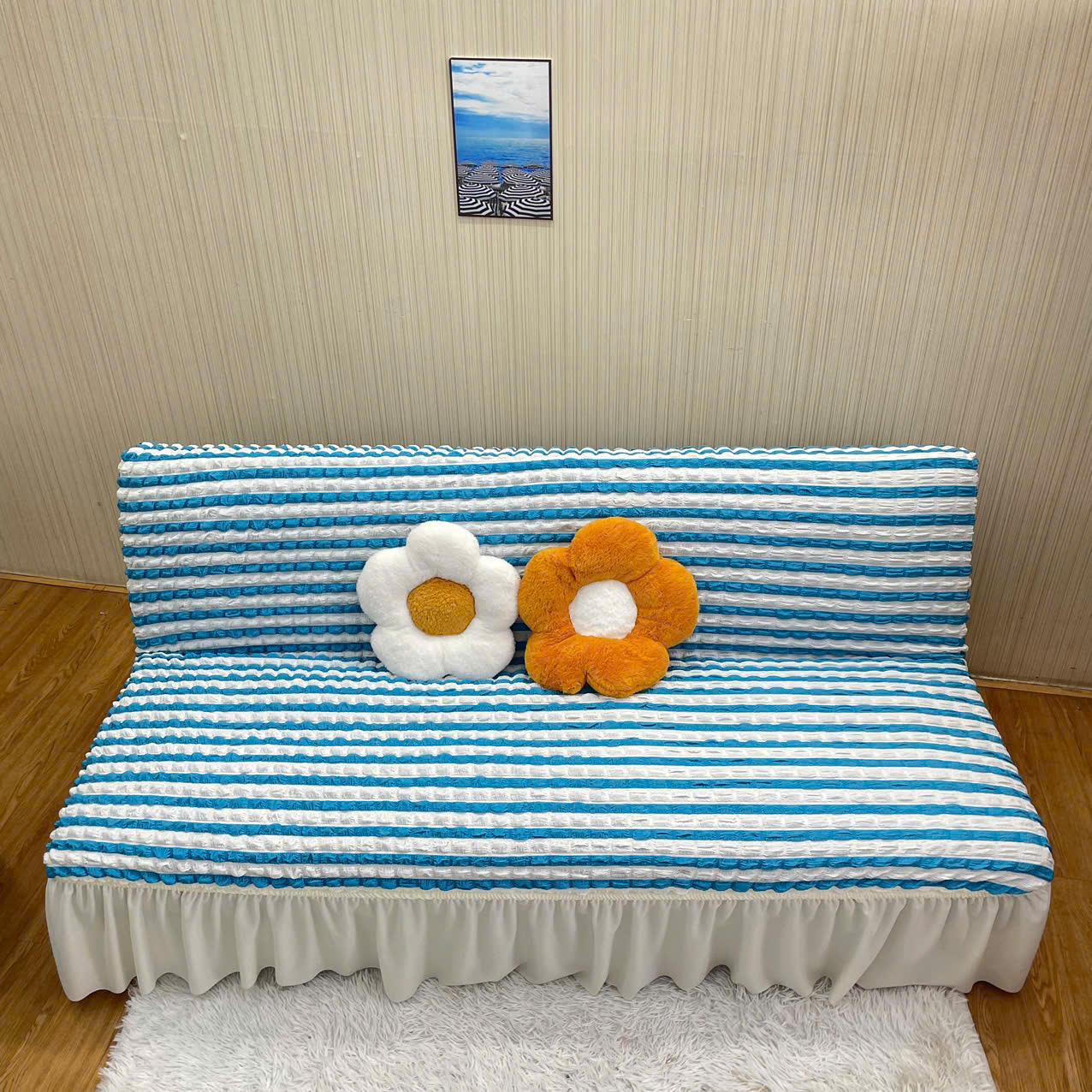 Ga bọc sofa bed không tay - VẢI SỌC