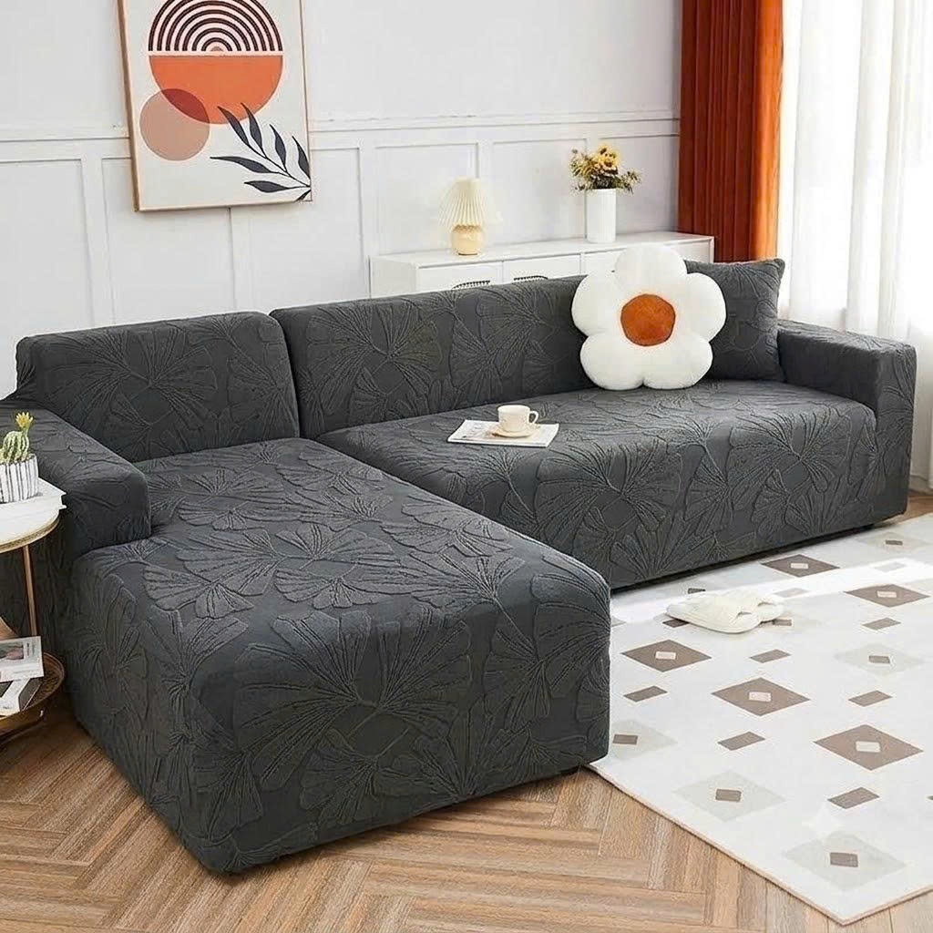 Ga Bọc  Sofa Chữ L Nỉ Nhung Mềm Mịn – Co Giãn ôm Form, Bảo Vệ Sofa.