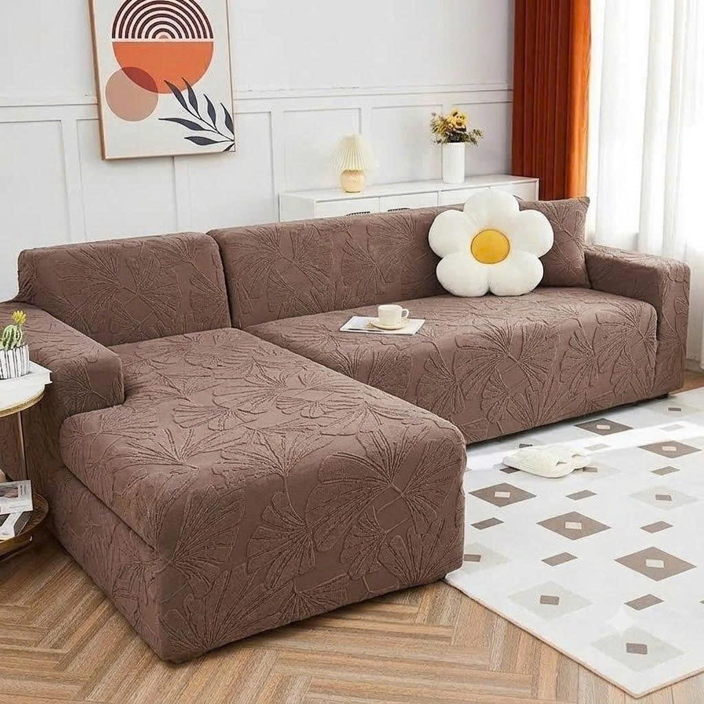 Ga Bọc  Sofa Chữ L Nỉ Nhung Mềm Mịn – Co Giãn ôm Form, Bảo Vệ Sofa.