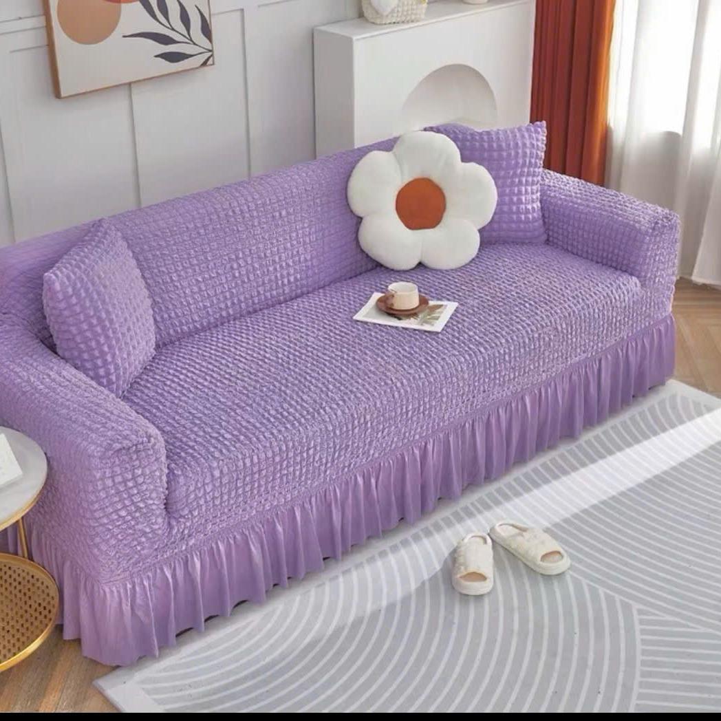 GA BỌC GHẾ SOFA CÓ TAY VỊN Chất Liệu Vải Ô Vuông Nhật Dày Dặn Thoáng Mát Giặt Máy Tiện Lợi Cho Bốn Mùa