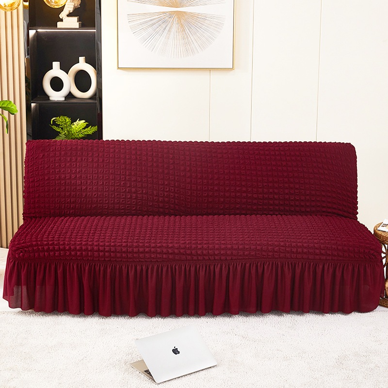 Ga bọc sofa bed không tay - chất ô vuông Nhật có bèo ( có tặng kèm ghim)