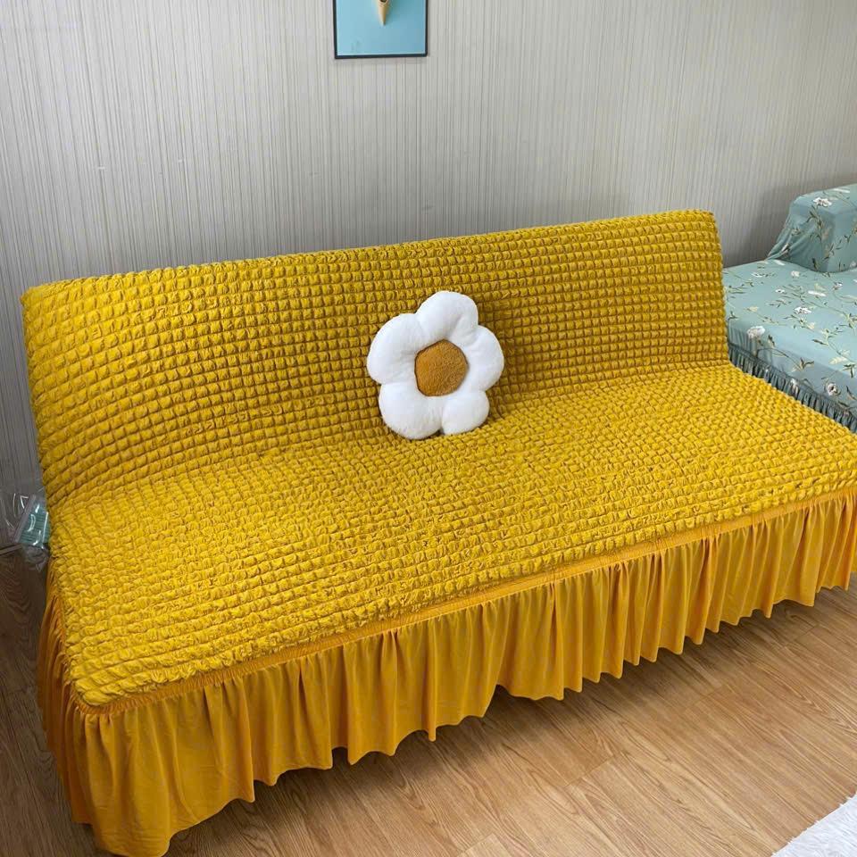 TRỌN BỘ ga sofa bed ô vuông nhật ( 1ghế  + 2đôn + 2gối)