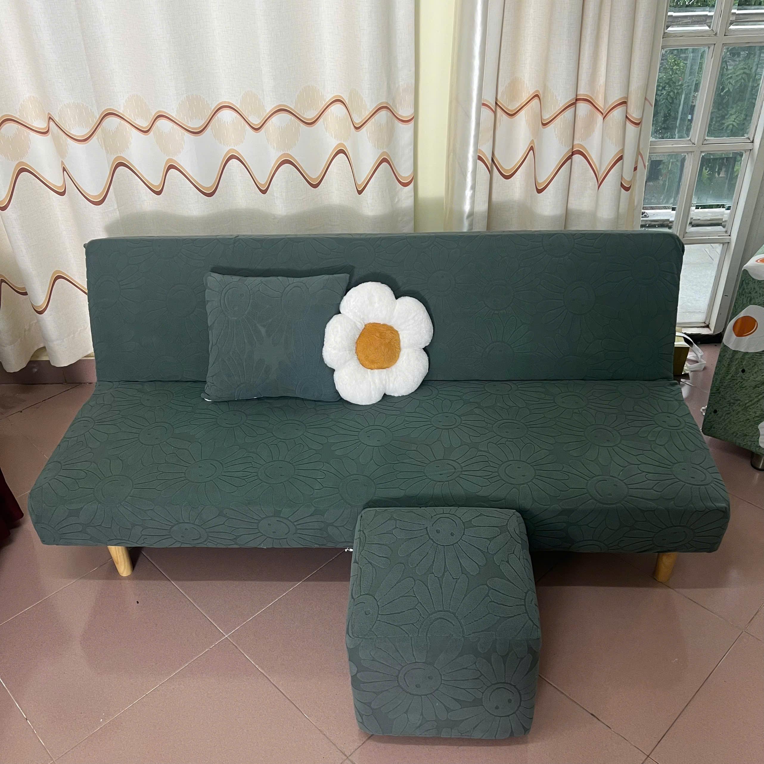 Trọn bộ : ga bọc sofa bed chất nỉ nhung, mềm  mịn