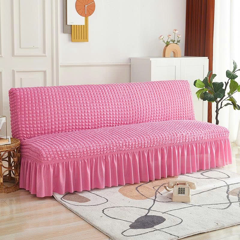 Ga bọc sofa bed không tay - chất ô vuông Nhật có bèo ( có tặng kèm ghim)