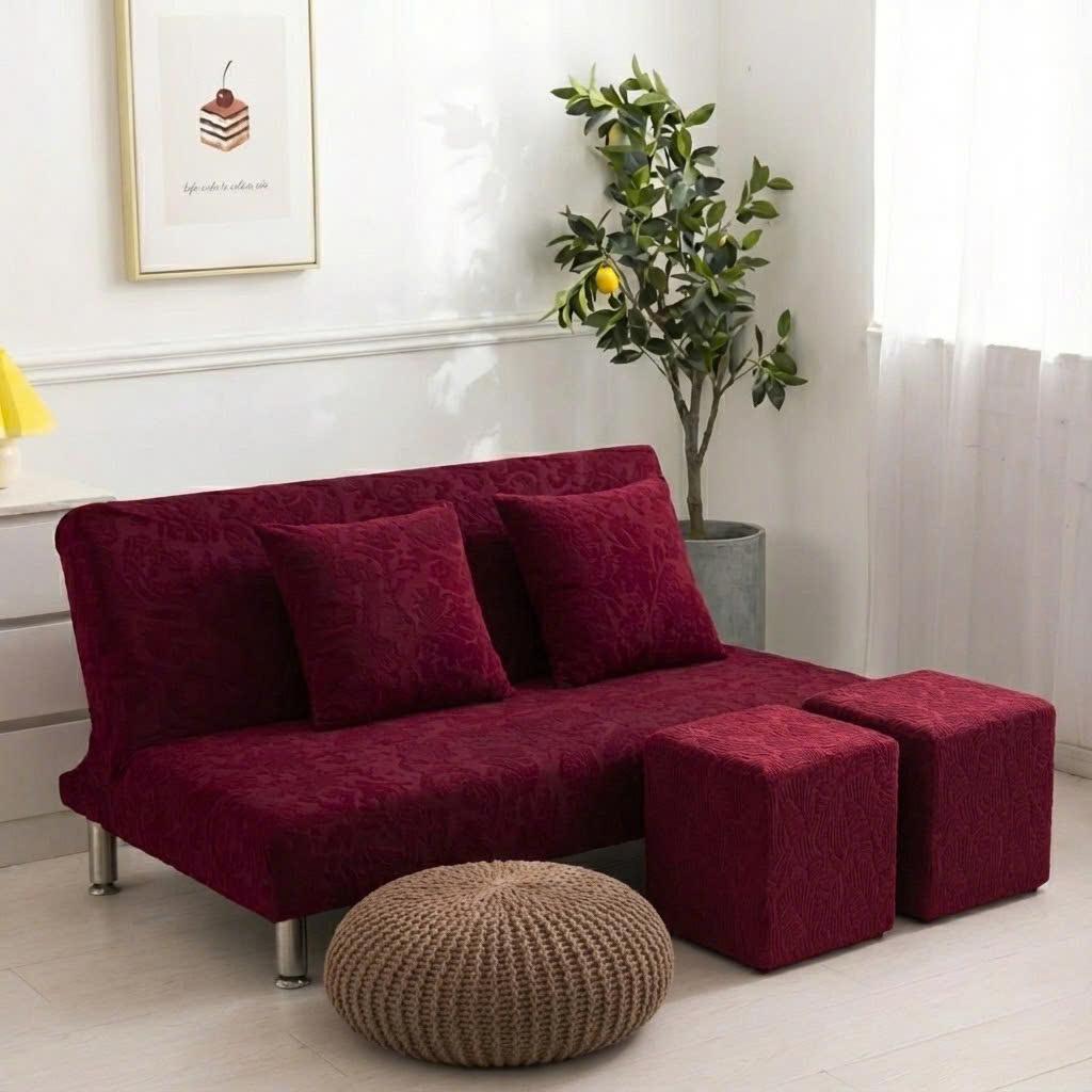Trọn Bộ Vỏ Bọc Ghế Sofa Bed Không Tay Nỉ Nhung Mềm Mịn Cao Cấp