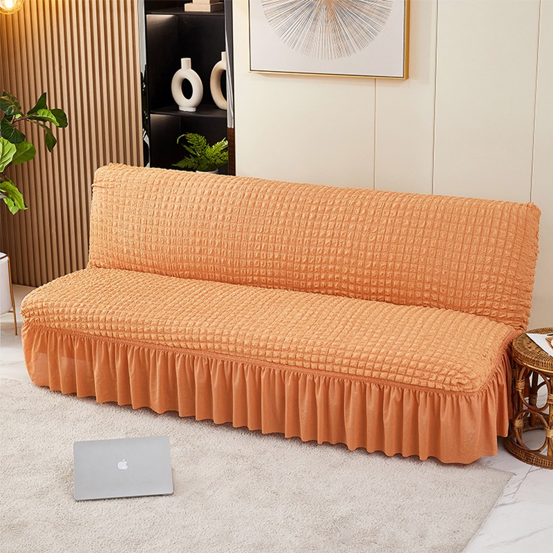 Ga bọc sofa bed không tay - chất ô vuông Nhật có bèo ( có tặng kèm ghim)