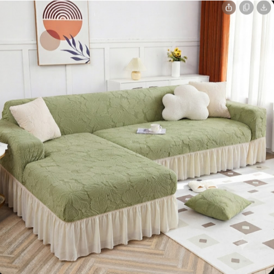 Ga Bọc  Sofa Chữ L Nỉ Nhung Mềm Mịn – Co Giãn ôm Form, Bảo Vệ Sofa.